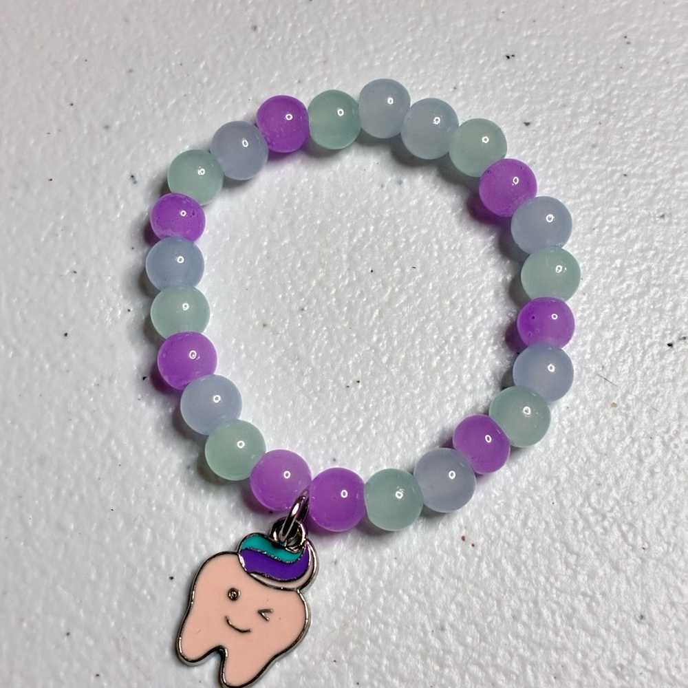Kids Tooth Fairy Bracelet - Purple and light green